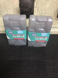 New!!! COOL GEAR Freezer Gel Grey Gray Ice Block Lot of 2 - Picture 1 of 6