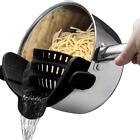 Silicone Kitchen Gadgets Strainer Drain Rack Bowl Funnel Rice Pasta Vegetable