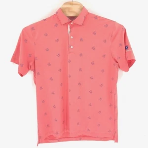Johnnie O Shirt Herren Large Rosa Polo Octopus Outdoor Polyester - Bild 1 von 9