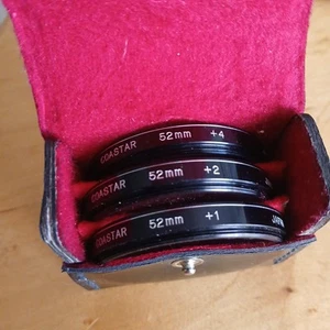 Set of 3 Coastar 52mm Close-Up Lenses with Case: +1, +2, +4. - Picture 1 of 3
