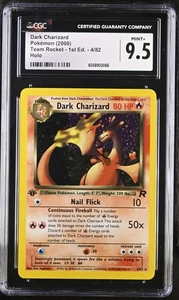 CGC 9.5 MINT+ Dark Charizard Team Rocket 1st Edition 4/82 Holo Pokemon Card - Picture 1 of 2