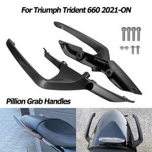Pillion Grab Handles For Triumph Trident 660 2021-ON Passenger Rear Seat Bar Kit - Picture 1 of 16