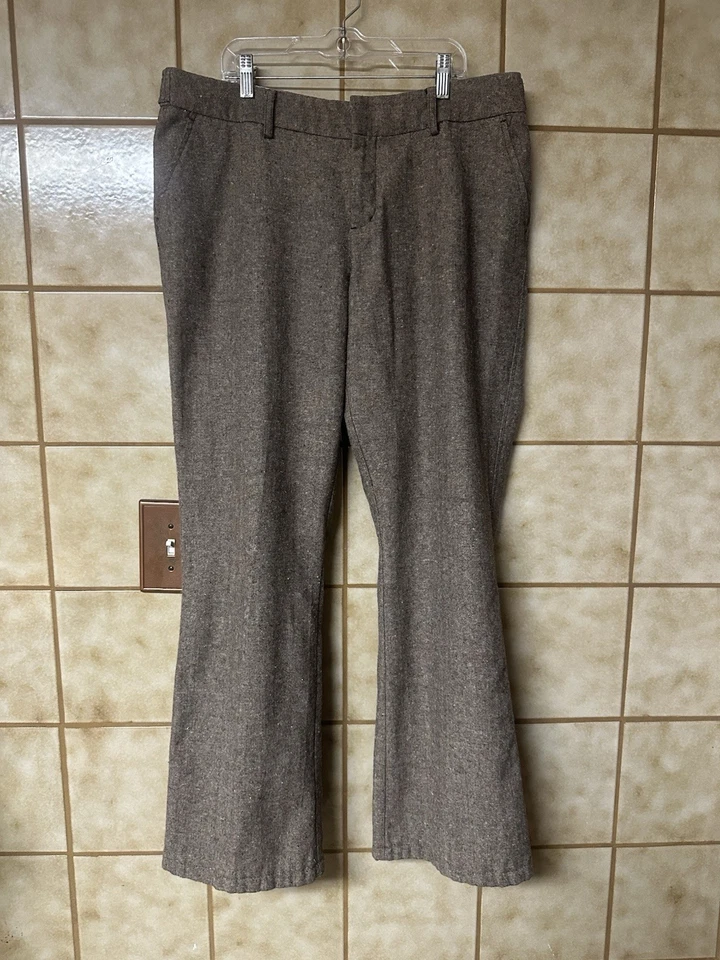 Pantalones de vestir Mossimo para mujer mezcla de lana neutra talla 14, oficina retro Y2K Foto 1 de 4