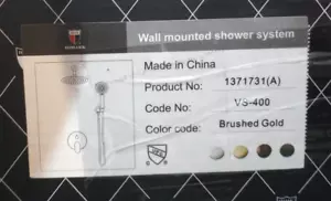 Himark Vision Dual Shower Heads Handheld Shower Brushed Gold VS-400 1371731(A) - Picture 1 of 7