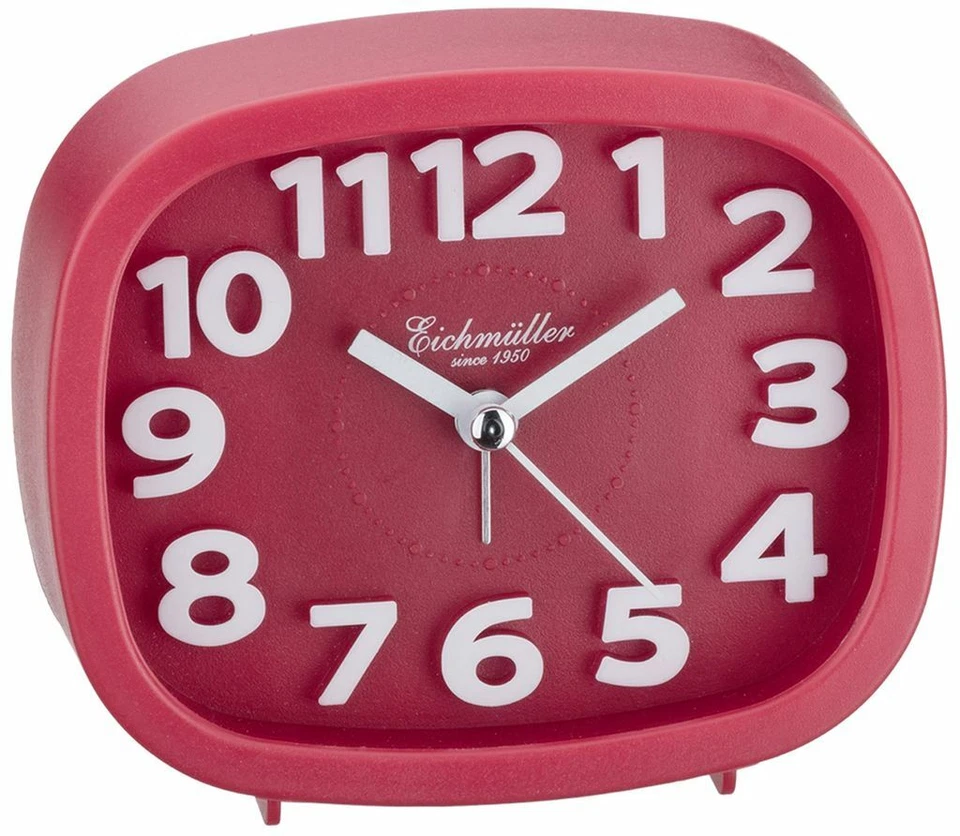 Eichmüller Despertador Rojo Segundero Progresivo Cuarzo Análogo Plástico - Imagen 1 de 1