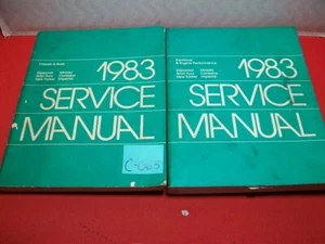 Vint. Chrysler 1983 tracción trasera vehículos de pasajeros manual de servicio conjunto de 2 - Imagen 1 de 11