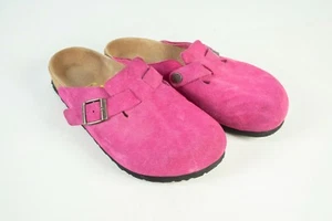 Birkenstock Boston Leather Pink Shoes Sandals Size US 7 EUR 38 245 - Picture 1 of 8