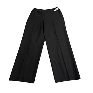 TALBOTS Women’s Wool Trousers Size 10 Black Dress Pants Office High Waist NWT - Picture 1 of 13