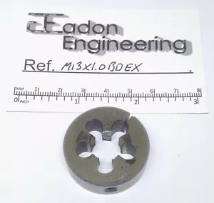 M13 x 1.0mm Metric Fine Button Die, HSS. By top brands. - Picture 1 of 2