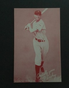Bill Dickey 1980 Exhibit Card  Pink Red Tint -SET BREAK