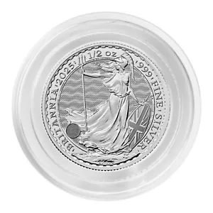 New 2025 Britannia 1/2 oz Silver Bullion Coin - Free Capsule - CGT FREE - Picture 1 of 4