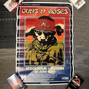 Guns N Roses Stockholm Swedish Poster 23.5”x35” - Picture 1 of 9