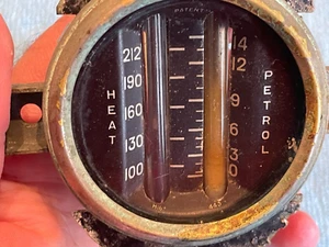 VINTAGE CAR Hobson Telegauge Benzin/Temp Gauge ALVIS RILEY BENTLEY ROLLS VSCC - Bild 1 von 7