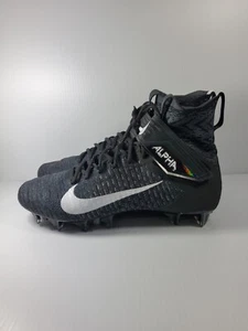 Nike Alpha Menace Elite 2 Black Football Cleats AO3374-001 Men's Sz 12.5 New - Picture 1 of 7