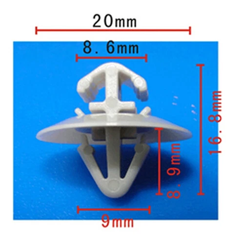 100x Side Moulding Lower Protection Door Trim Clips for Renault Traffic Opel   - Imagem 1 de 3