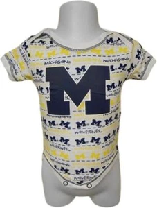 NEW Michigan Wolverines Baby Creeper INFANT sizes 12-18-24 Months 1-2-3-Pack - Picture 1 of 19