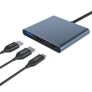 HDMI Typ C HUB HDMI Adapter USB C zu HDMI Adapter USB 3.1-3.0 (GRAU) - Bild 1 von 5