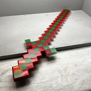 Australia Based Minecraft Diamond Sword Pickaxe Toy Kids Green Light Up Red 24” - Picture 1 of 7