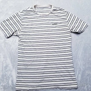 California Active Ride Shop RS T-Shirt Mens L Large White Blue Green Stripe Tee - Picture 1 of 7