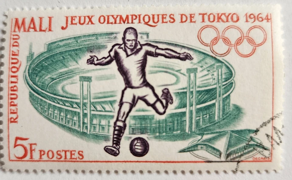 Malí 1964, Juegos Olímpicos de Toyko, CTO-Como nuevo-NH-Sello único de 5 francos, Sc-#109, ENVÍO RÁPIDO  Foto 1 de 3