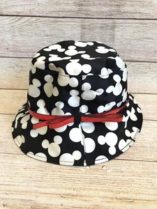 Rare Disney Parks Mickey Mouse Black & White Rain Bucket Hat - Picture 1 of 4