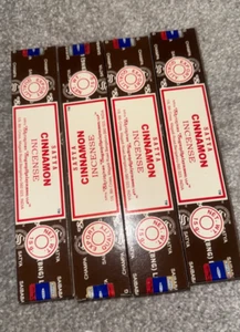 4 Packs Of 15g Satya Cinnamon Incense Sticks Nag Champa Joss - Picture 1 of 3