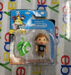 Figurina Villager con Leaf 2,5" - World of Nintendo (Animal Crossing Series) - Nuova - Foto 1 di 2