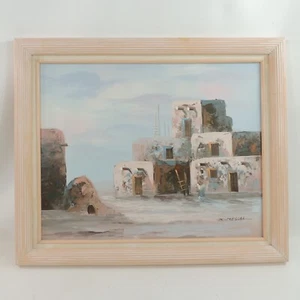 Original Southwest Pueblo Living Painting by K Mescal 20 x 16 - Picture 1 of 8