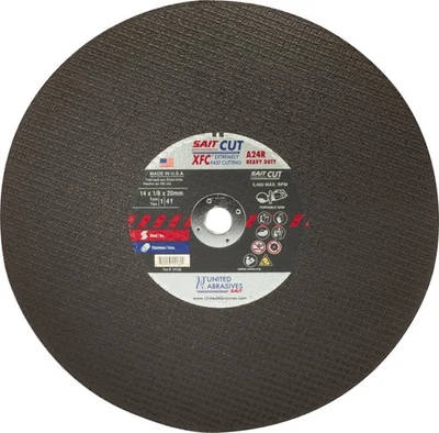 United Abrasives SAIT 24160 14X1/8X20mm XFC serra resistente roda de corte pacote com 10 - Imagem 1 de 2