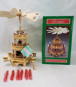 House Of Lloyd Natale Giro del Mondo Mini Mulino a Vento in Legno 12 Pollici Vintage - Foto 1 di 14