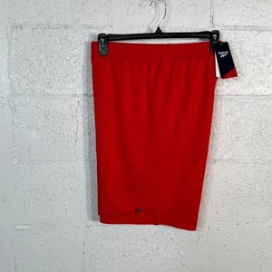 Reebok Men's Mesh Logo Basketball Shorts Red large - Picture 1 of 5