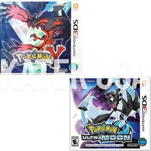 Pokemon Y + Pokemon Ultra Moon 3DS Brand New Game Bundle (RPG) - Picture 1 of 5