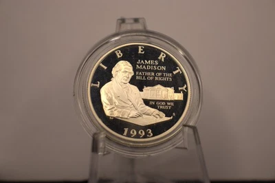 1993-S 90% Silver Proof James Madison Bill of Rights Comm.  Half Dollar - Image 1 of 4