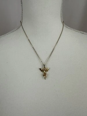 Collar Ángel Querubín Cupido Tono Dorado Foto 1 de 4