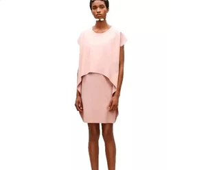 COS EUR Large Blush Pink Layered Look Lagenlook Tshirt Style Smart Casual - Picture 1 of 10