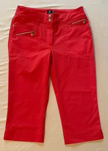 Daily Sports Miracle Lyric Stretch Golf Capris Crop Pants US 6 Coral Sweden - Picture 1 of 11