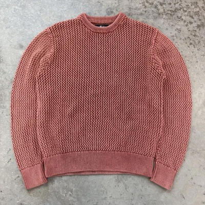 Suéter Stussy Pigmento Teñido Calibre Suelto Salomon Grueso Tejido Gofre Talla Mediana Foto 1 de 4