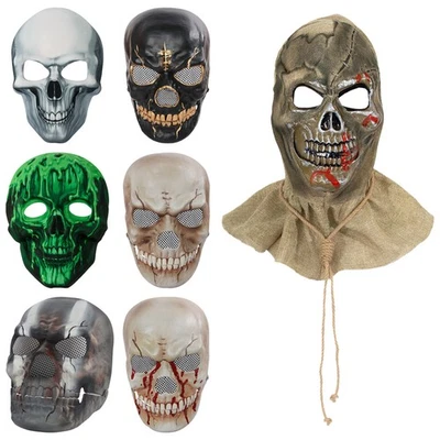 Adult Men Unisex Women Horror Mask Moving Mouth Mask Moving Mouth Skull Mask - Image 1 of 3
