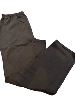 Denim & Co. “How Comfy” Knit Straight Leg Pull On Pants Charcoal Grey XL New - Image 1 of 4