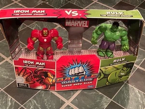 Marvel Battle Masters Super Hero Slam Iron Man v Hulk Fighting Figures NEW j2 - Picture 1 of 6