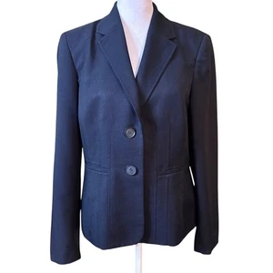 Kasper Women's Black Classic Two Button Blazer Size 10  - Picture 1 of 9
