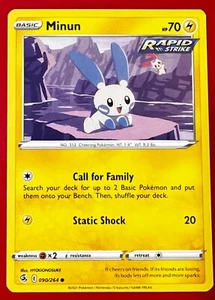1x Minun 090/264 Pokémon TCG Fusion Strike NM Common - Picture 1 of 1