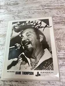 Hank Thompson Autographed Signed 8x10 Photo Country Music - Picture 1 of 7