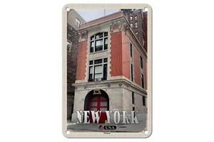 Blechschild Reise 12x18 cm New York USA Firehouse Deko Schild - Bild 1 von 5