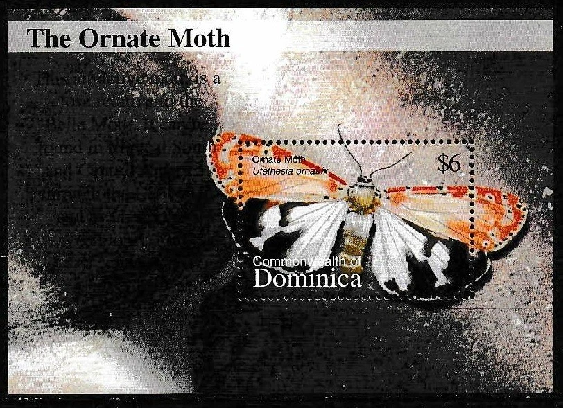 Dominica 2002 Pássaros, Insetos, Mariposas e Baleias MS Moths SC# 2384 MNH Estado Perfeito/NH - Imagem 1 de 1