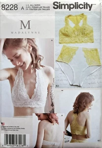 Simplicity Pattern 8228 Misses Soft Cup Bras & Panties Multiple Sizes - Picture 1 of 2