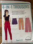 Threadcount Sewing Pattern 2002 4 In 1 Trousers Raised Waist Shorts Sze 6 22