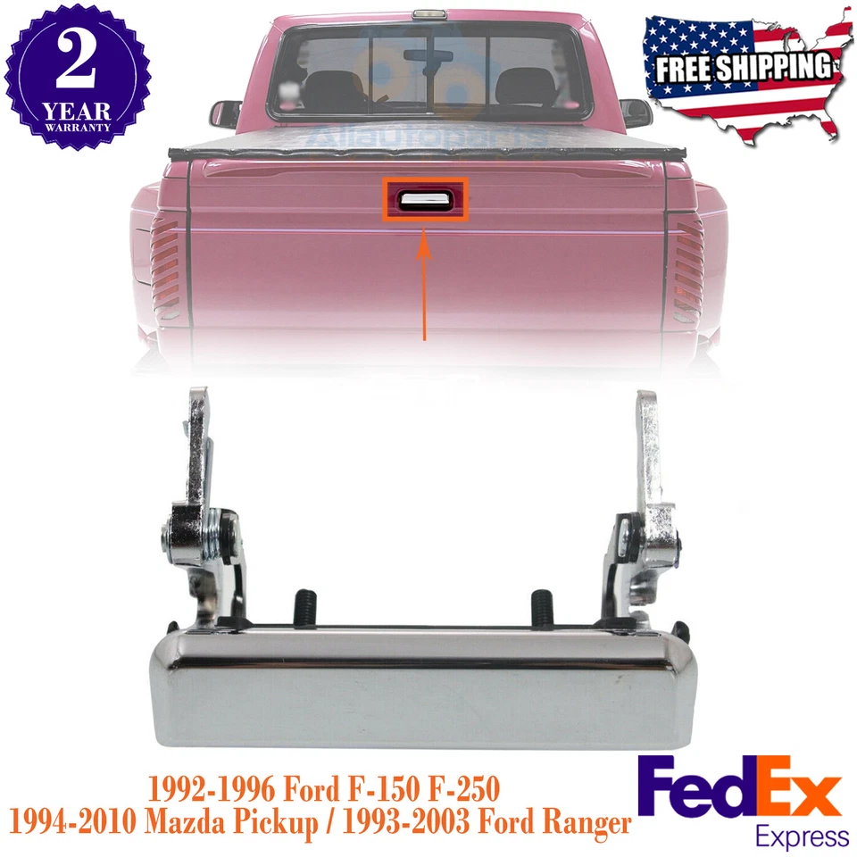 Manija de puerta trasera cromada para camioneta Ford F-150 F-250 1992-1996/Mazda 1994-2010 Foto 1 de 4