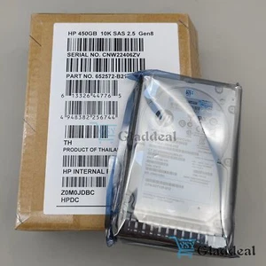 HP 652572-B21 450GB 10K 6G 2.5" SAS SC DP HARD DRIVE 653956-001 - Picture 1 of 9