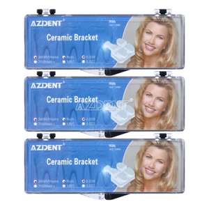 AZDENT Ortodoncia Dental Cerámica Soporte Brackets Roth MBT 0.022 018 Ganchos 345 - Imagen 1 de 9
